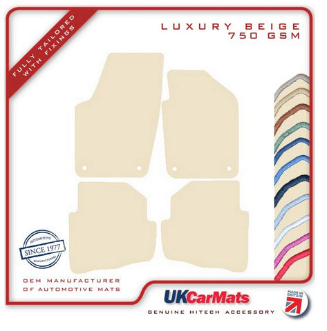 VW Fox 2006-2012 Beige Luxury Velour Tailored Car Mats HITECH