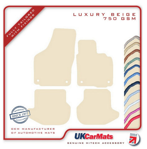 VW Eos 2006-2015 Beige Luxury Velour Tailored Car Mats HITECH