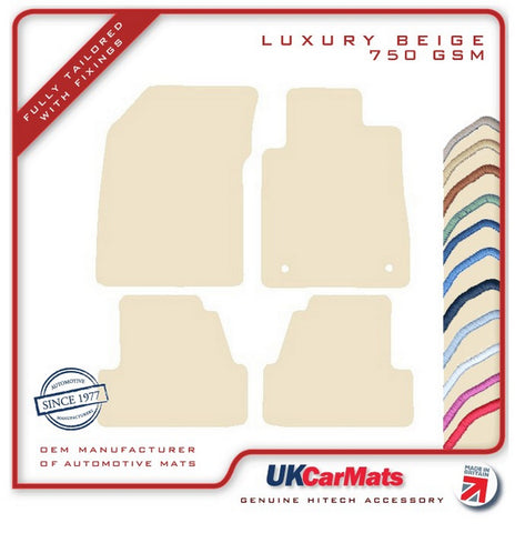 Vauxhall Mokka 2012-2020 Beige Luxury Velour Tailored Car Mats HITECH