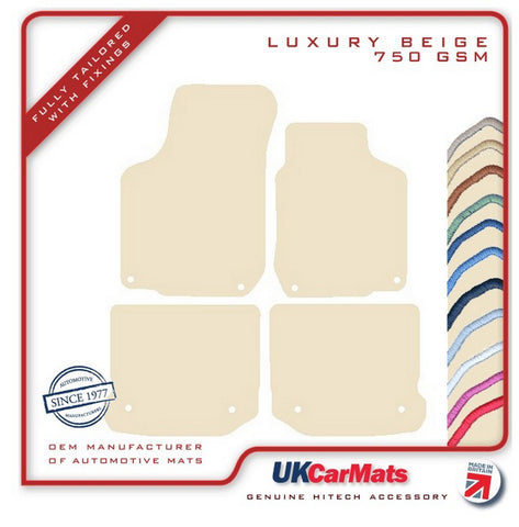 Volkswagen VW  Golf Mk4 Anniversary 1997-2004 Beige Luxury Velour Tailored Car Mats HITECH