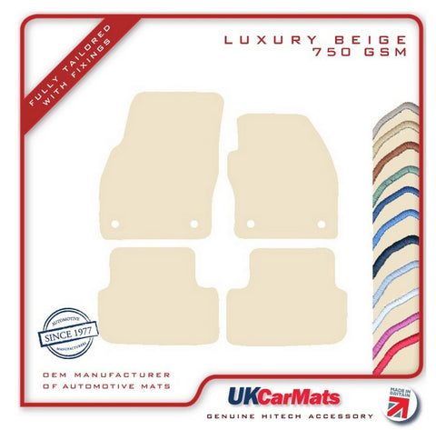 VW Polo 6 2018 onwards Beige Luxury Velour Tailored Car Mats HITECH