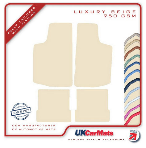 VW Scirocco 1975-1981 Beige Luxury Velour Tailored Car Mats HITECH