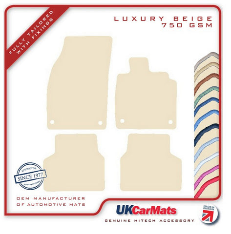 VW ID.3 2020 onwards Beige Luxury Velour Tailored Car Mats HITECH