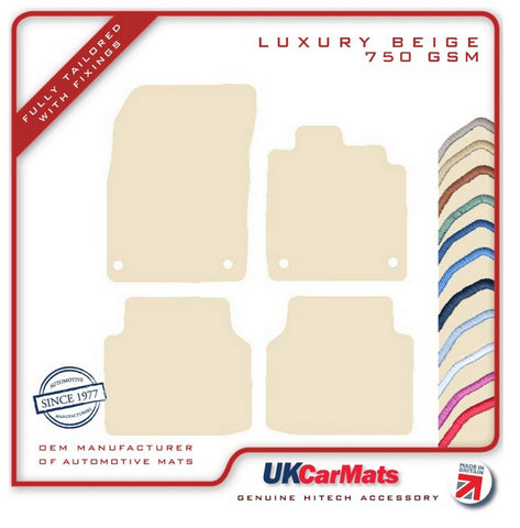 VW ID.4 2020 onwards Beige Luxury Velour Tailored Car Mats HITECH