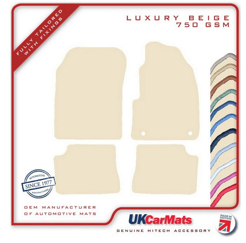 Vauxhall Corsa-e Electric 2020 onwards Beige Luxury Velour Tailored Car Mats HITECH