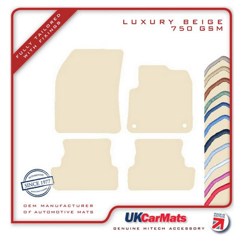 Vauxhall Grandland PHEV 2020 onwards Beige Luxury Velour Tailored Car Mats HITECH