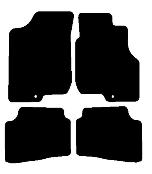 Kia Ceed (Single Fixing Driver) 2007-2009 Black Premium Carpet Tailored Car Mats NV HITECH