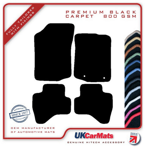 Citroen C1 2014 onwards Black Premium Carpet Tailored Car Mats HITECH