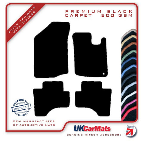 Citroen C1 (One Fixing Driver) 2005-2010 Black Premium Carpet Tailored Car Mats HITECH