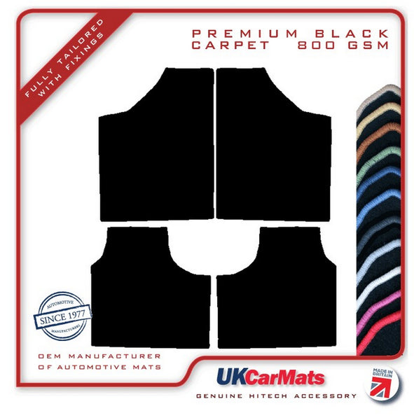 Ford Cortina Mk1 / Cortina Mk2 1962-1970 Black Premium Carpet Tailored Car Mats HITECH