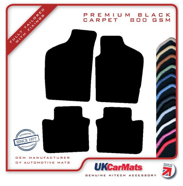 Fiat Punto 1995-1999 Black Premium Carpet Tailored Car Mats HITECH