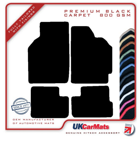 Honda HR-V 3dr 1999-2003 Black Premium Carpet Tailored Car Mats HITECH