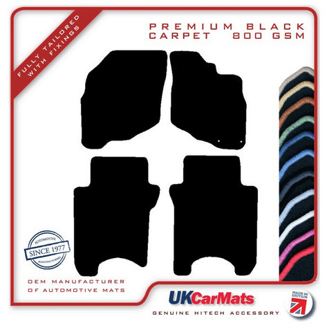 Honda Jazz 2001-2005 Black Premium Carpet Tailored Car Mats HITECH