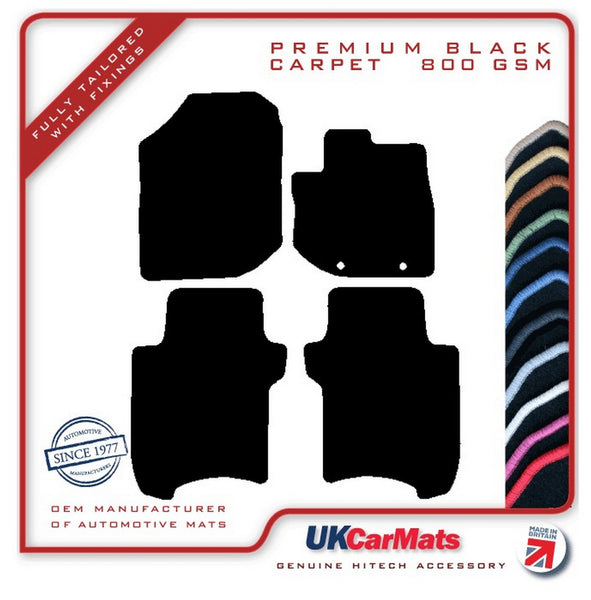 Honda Jazz 2008-2014 Black Premium Carpet Tailored Car Mats HITECH