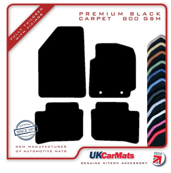 Hyundai i10 2019 onwards Black Premium Carpet Tailored Car Mats HITECH