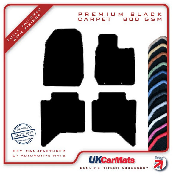 Isuzu D-Max V-Cross Separate Rears 2021 onwards Black Premium Carpet Tailored Car Mats HITECH