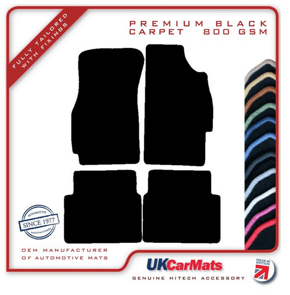 MG ZS Hatchback 2001-2005 Black Premium Carpet Tailored Car Mats HITECH