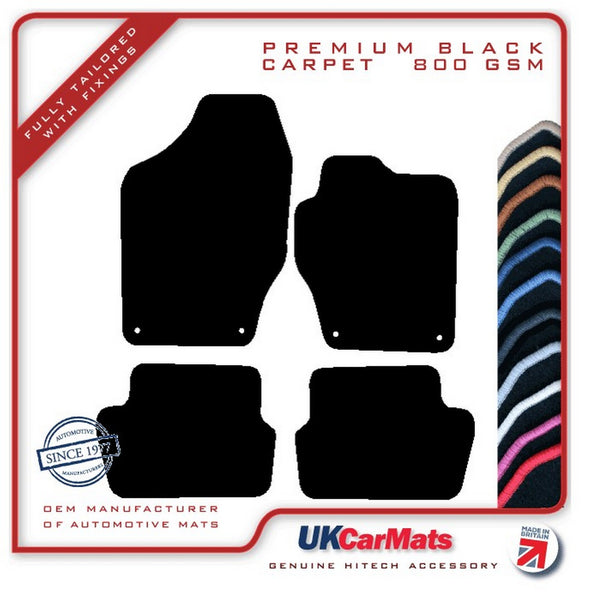 Peugeot 308 2007-2013 Black Premium Carpet Tailored Car Mats HITECH