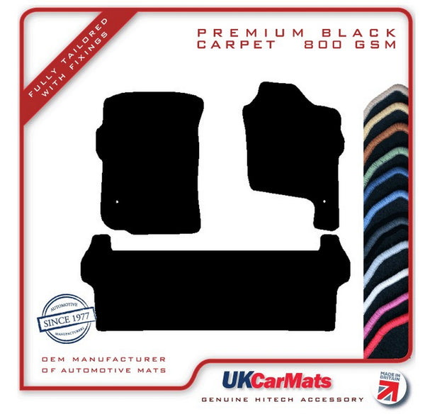 Ssangyong Rodius 2005 onwards Black Premium Carpet Tailored Car Mats HITECH