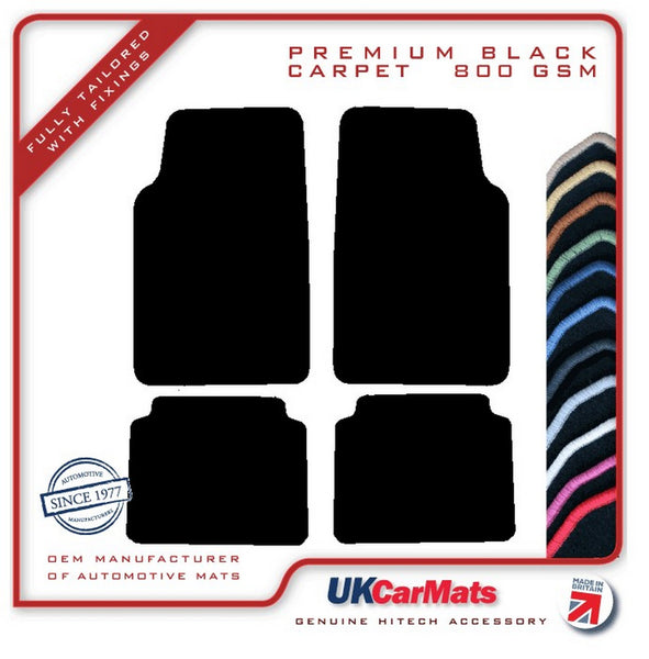 Toyota Starlet 1990-1996 Black Premium Carpet Tailored Car Mats HITECH