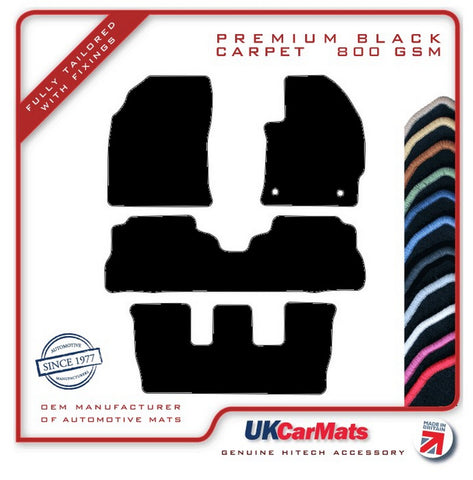 Toyota Prius Plus 2012-2017 Black Premium Carpet Tailored Car Mats HITECH