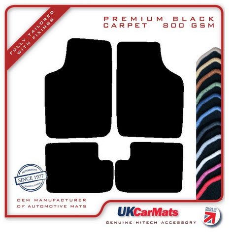 Vauxhall Nova 1983-1993 Black Premium Carpet Tailored Car Mats HITECH