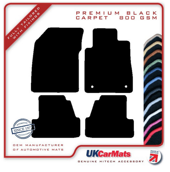 Vauxhall Mokka 2012-2020 Black Premium Carpet Tailored Car Mats HITECH