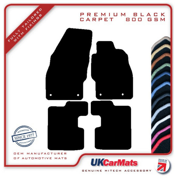 Vauxhall Corsa 2014-2019 Black Premium Carpet Tailored Car Mats HITECH