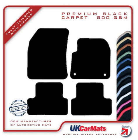 Vauxhall Grandland X 2017 onwards Black Premium Carpet Tailored Car Mats HITECH