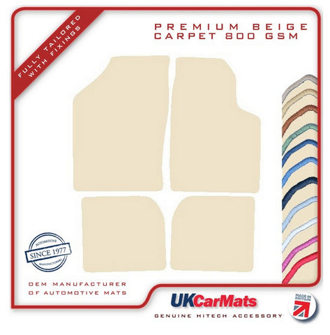 VW Polo 1 & 2 1975-1994 Beige Premium Carpet Tailored Car Mats HITECH