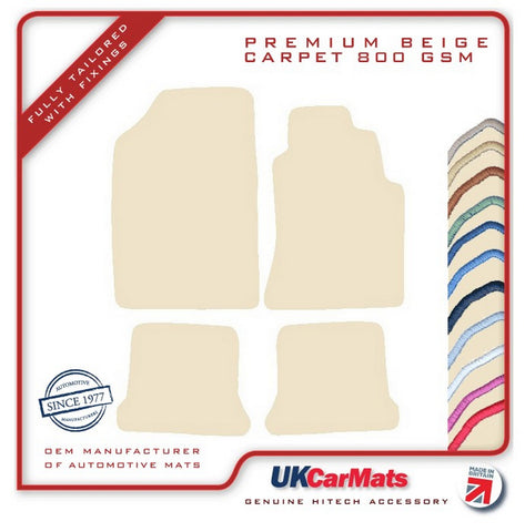 VW Corrado 1988-1995 Beige Premium Carpet Tailored Car Mats HITECH