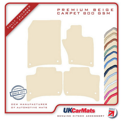 VW Touareg (2nd Gen) 2010-2018 Beige Premium Carpet Tailored Car Mats HITECH