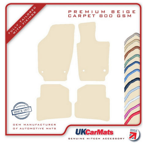 VW Polo 5 2009-2018 Beige Premium Carpet Tailored Car Mats HITECH