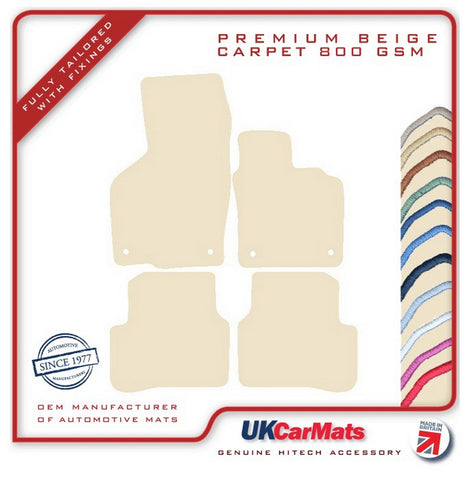 VW CC 2008-2017 Beige Premium Carpet Tailored Car Mats HITECH