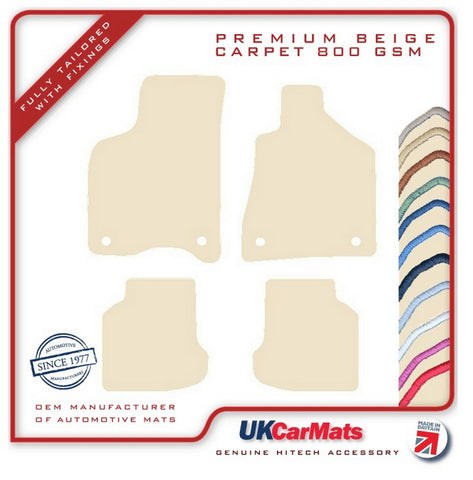 VW Lupo Automatic 1998-2005 Beige Premium Carpet Tailored Car Mats HITECH