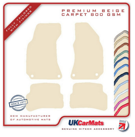 VW Passat Oval Fixings 2000-2005 Beige Premium Carpet Tailored Car Mats HITECH