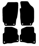 Skoda Fabia (Round Stud Fixings) 1999-2007 Black Premium Carpet Tailored Car Mats NV HITECH