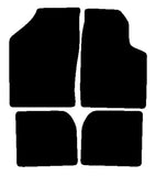 VW Polo 1 & 2 1975-1994 Black Luxury Velour Tailored Car Mats NV HITECH