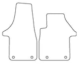 VW Transporter T5 - 2 Pc Fronts - 2003-2015 Tailored VS Rubber Car Mats