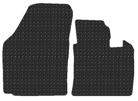 VW Caddy Van 2016-2021 Chequered Rubber Tailored Van Mats HITECH