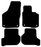 Volkswagen VW  Golf Mk5 (Round Stud Fixings) 2007-2008 Black Luxury Velour Tailored Car Mats NV HITECH