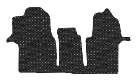 VW Crafter (One Piece) 2017 onwards Chequered Rubber Tailored Van Mats HITECH