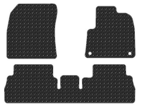 Vauxhall Combo E Crew Cab 2018 onwards Chequered Rubber Tailored Van Mats HITECH