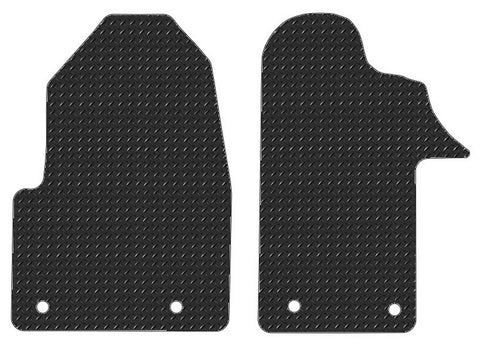 Vauxhall Movano 2 Piece 2010-2021 Chequered Rubber Tailored Van Mats HITECH