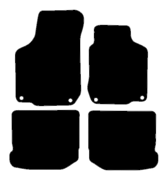 VW Beetle (Front Fixings Only) 1999-2005 Black Tailored Carpet Car Mats NV HITECH