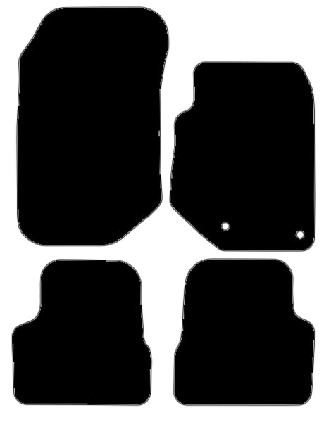 Vauxhall Mokka 2020 onwards Black Luxury Velour Tailored Car Mats NV HITECH