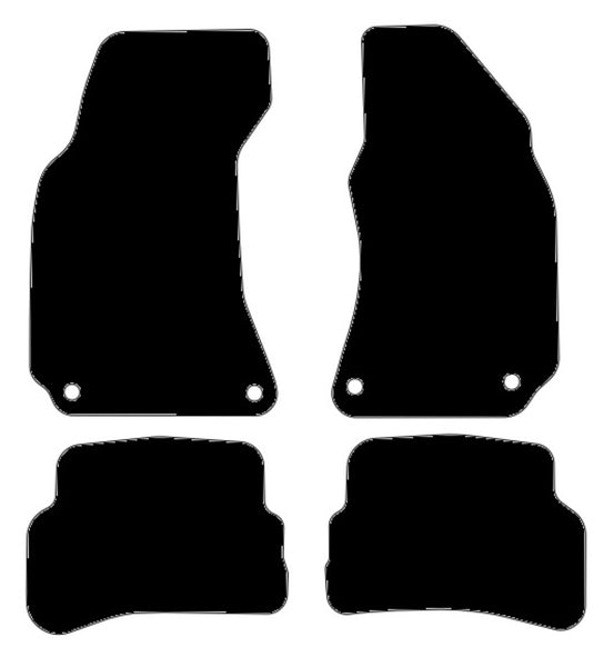 VW Passat Oval Fixings 2000-2005 Black Tailored Carpet Car Mats NV HITECH