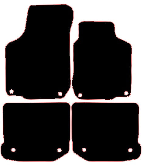 VW Beetle 2005-2011 Black Tailored Carpet Car Mats NV HITECH