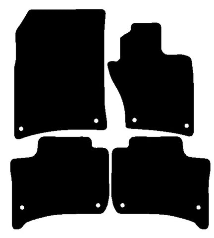 VW Touareg (2nd Gen) 2010-2018 Black Tailored Carpet Car Mats NV HITECH